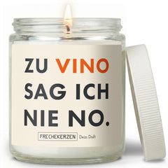 Kerze mit Spruch | zu vino sag ich nie no.
