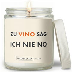 Geschenkkerze | zu vino sag ich nie no