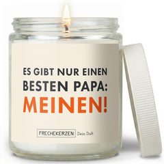 Kerze mit Spruch | es gibt nur einen besten papa: meinen!